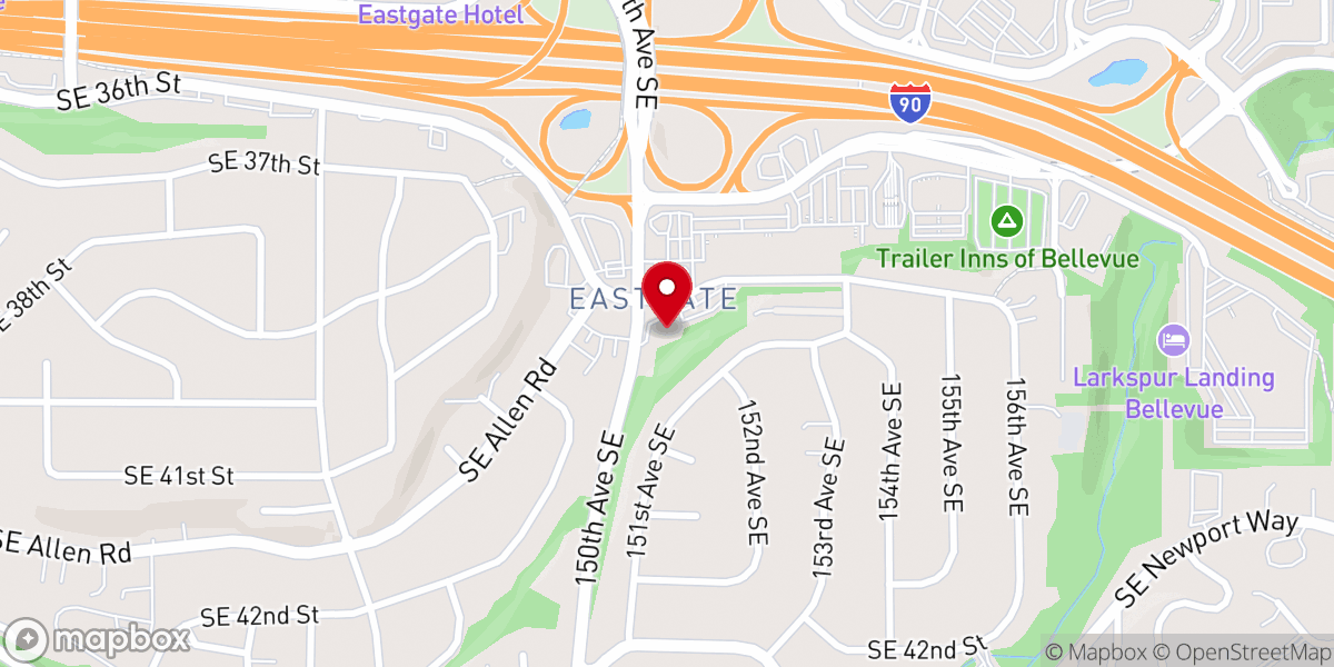 Map showing location of Eastgate Bible Fellowship