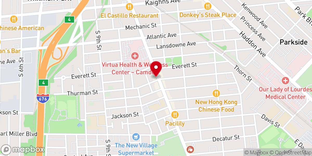 Map showing location of Community Baptist Church