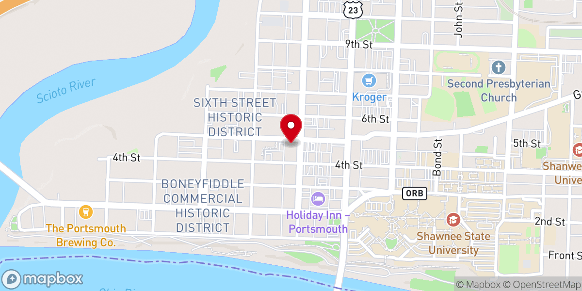 Map showing location of Grace Community Church @Bigelow