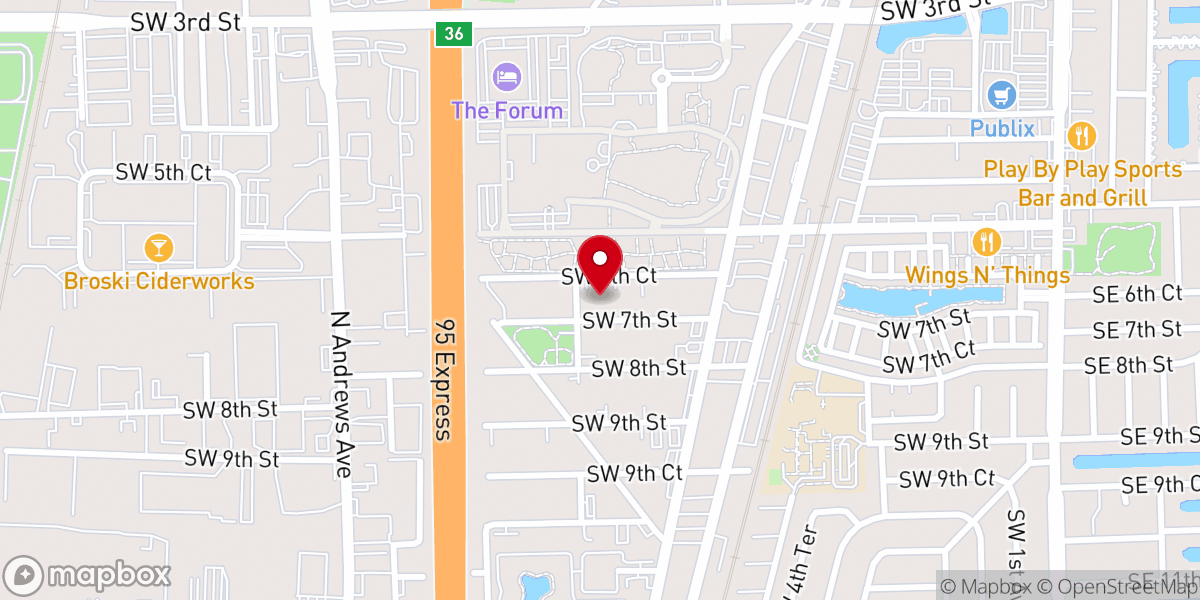 Map showing location of Village United Methodist Church of North Lauderdale
