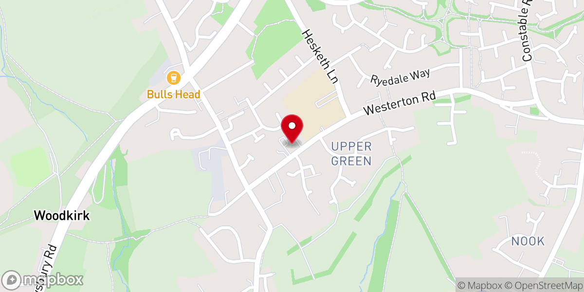 Map showing location of Tingley Methodist Church