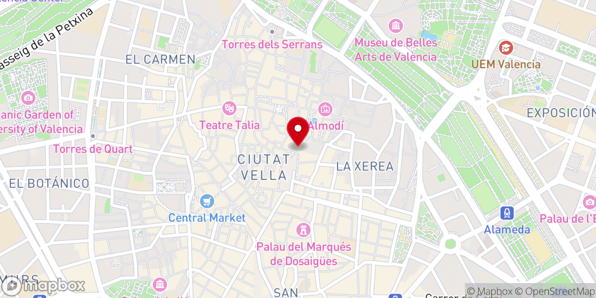 Map showing location of Capilla del Santo Cáliz
