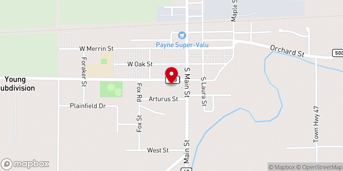 Map showing location of Saint John the Baptist Roman Catholic Church