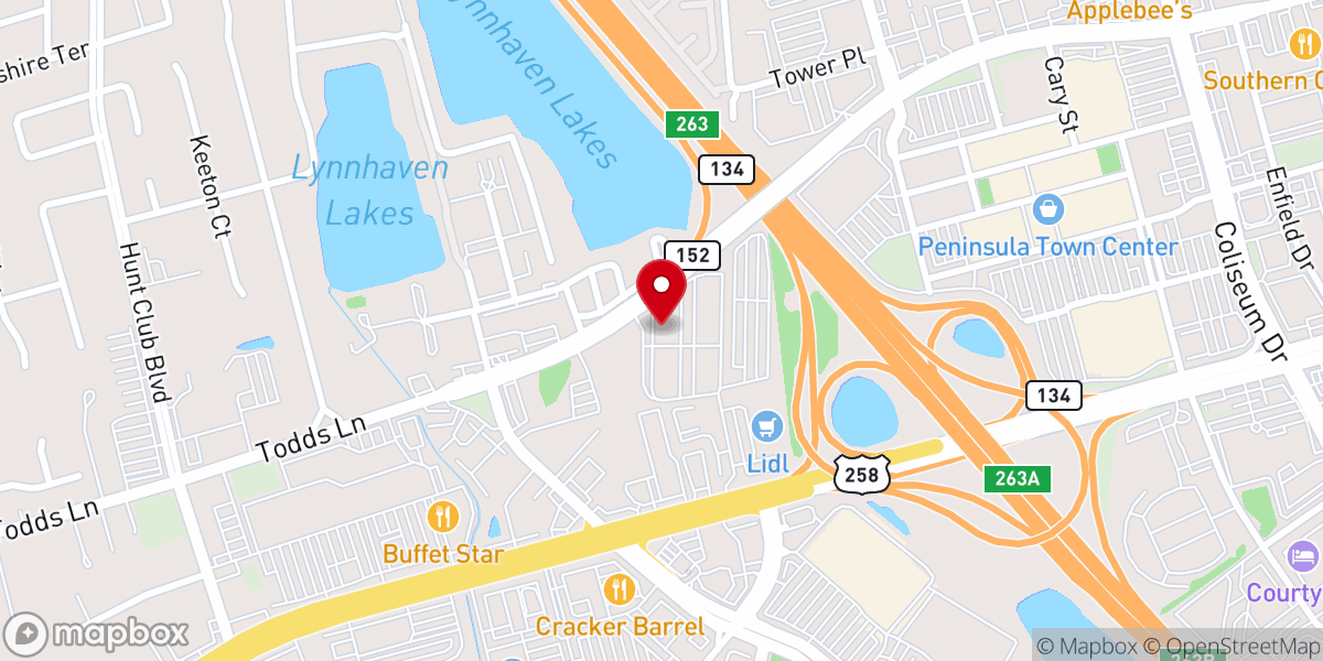 Map showing location of Winners Chapel International Virginia