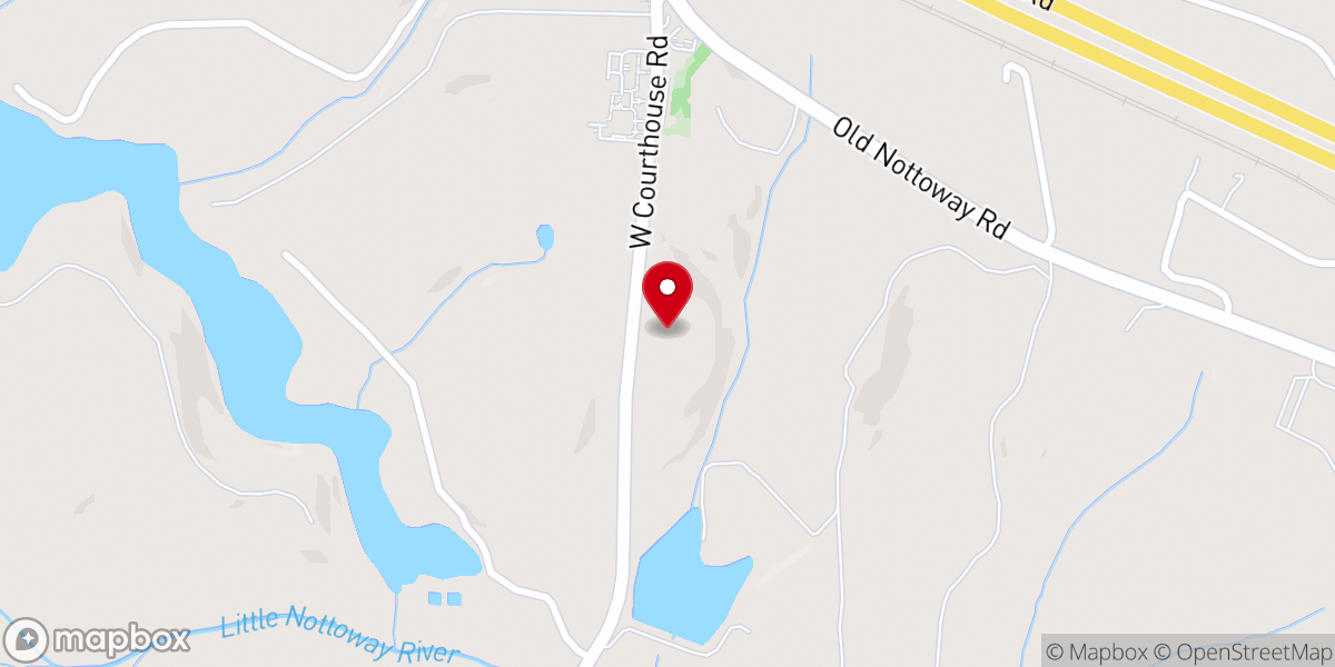 Map showing location of Nottoway County Supervisors