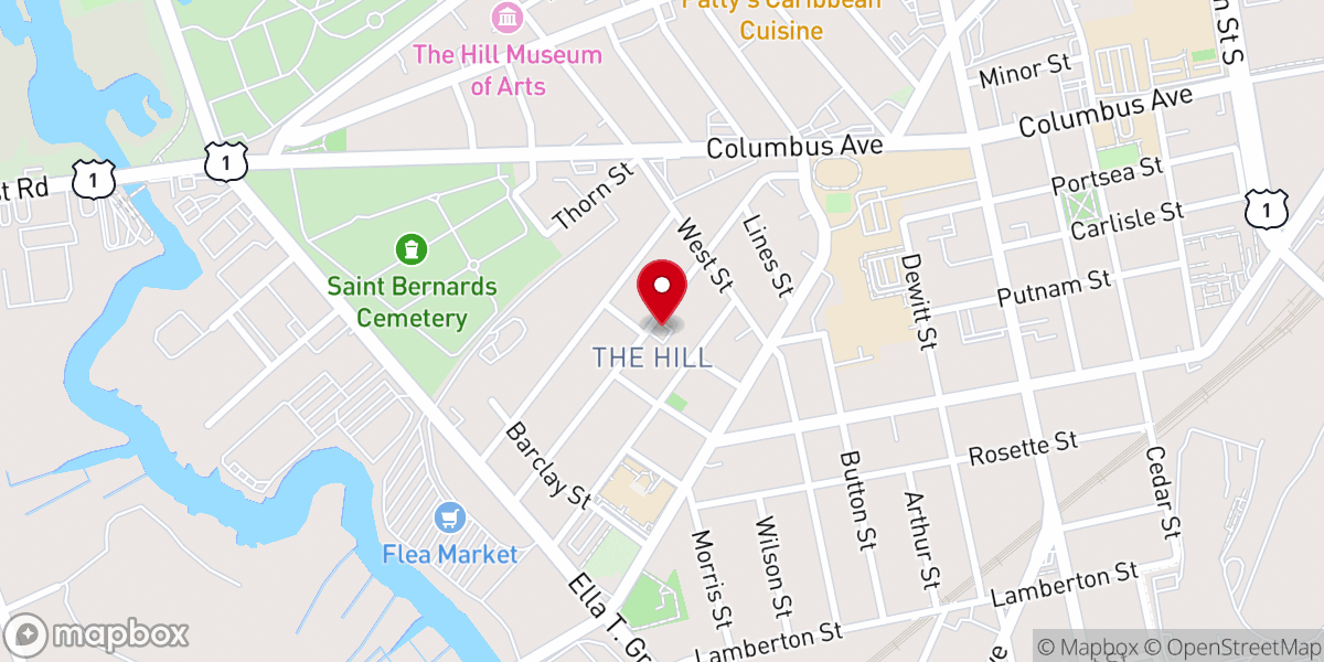 Map showing location of Bethel Temple Church of God