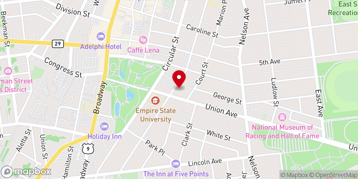 Map showing location of Catholic Charities