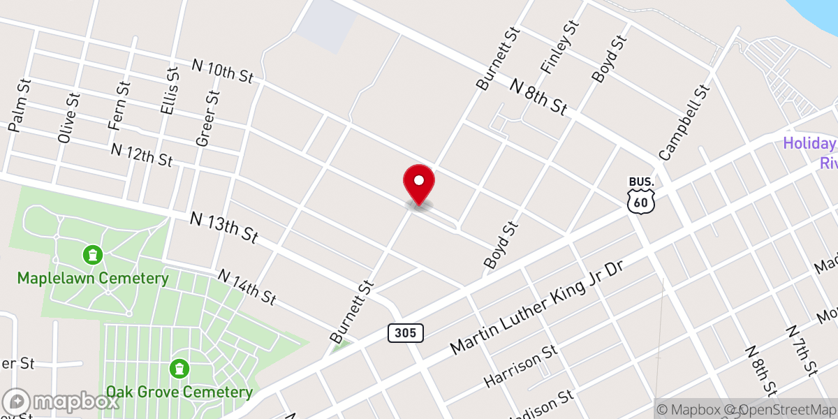 Map showing location of Mt.Olive Free Will Baptist Church
