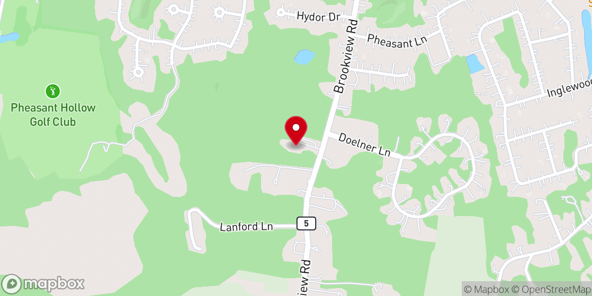 Map showing location of St David's Episcopal Church