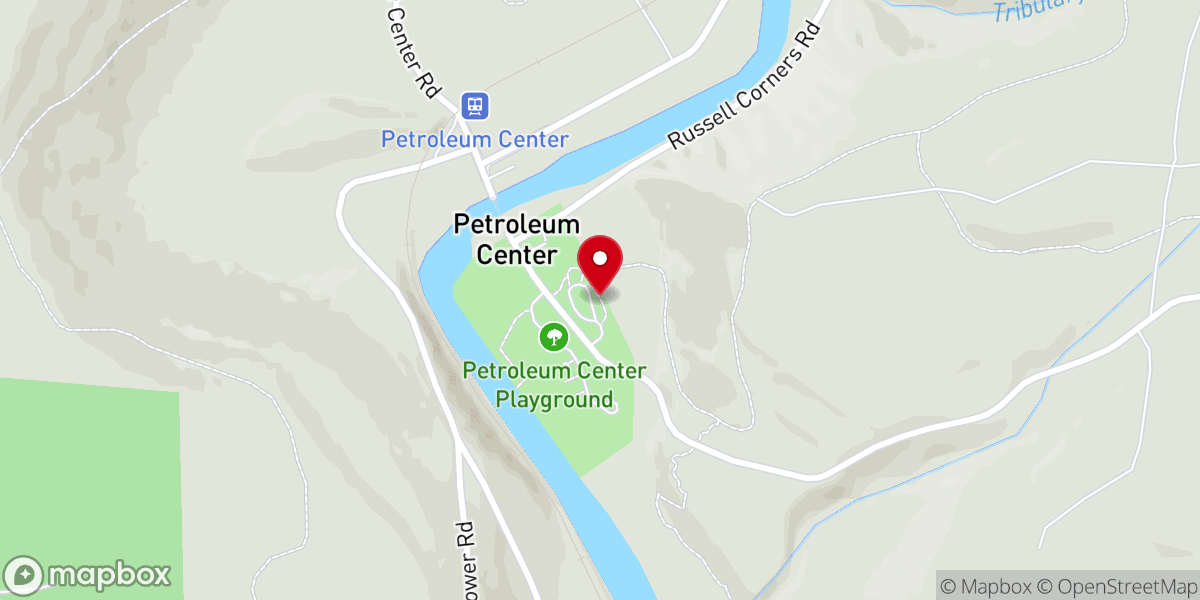 Map showing location of Oil Creek State Park