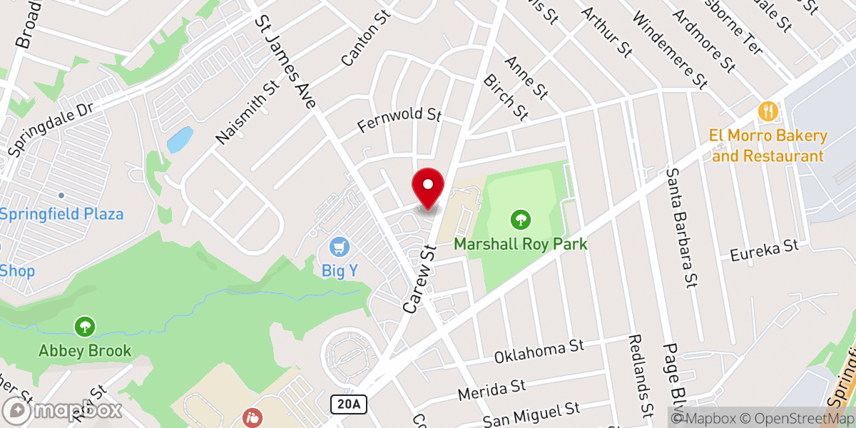 Map showing location of Canaan Baptist Church