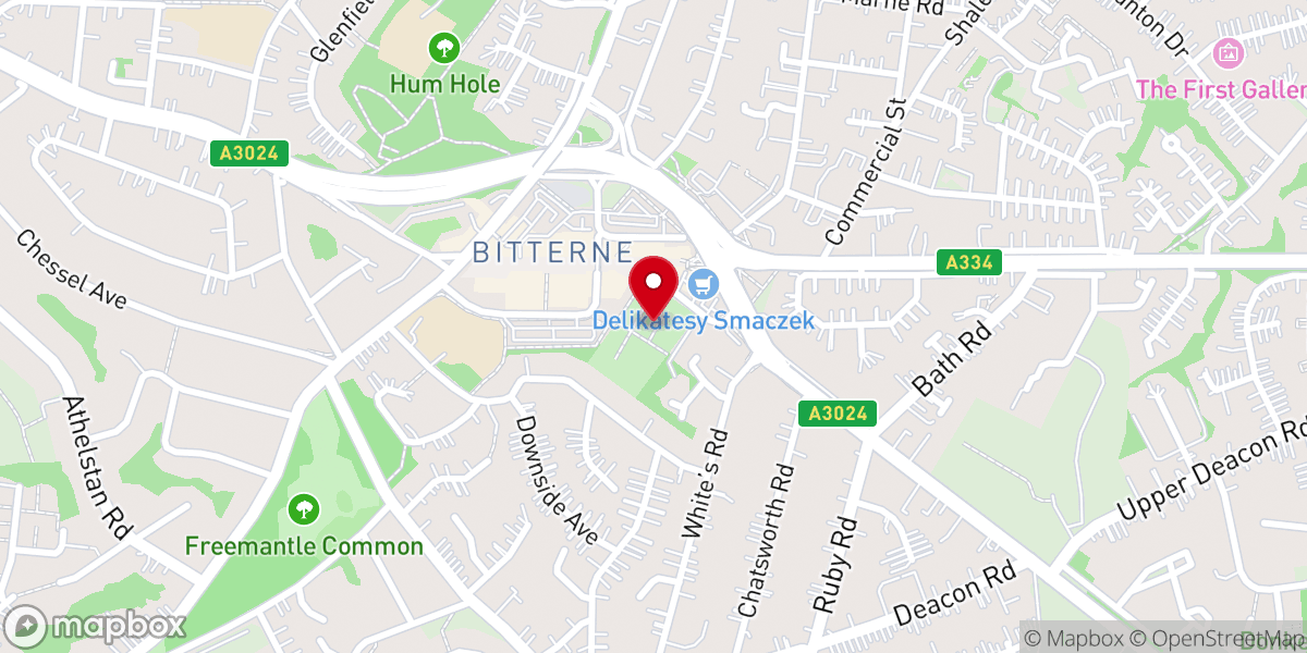Map showing location of Holy Saviour Church