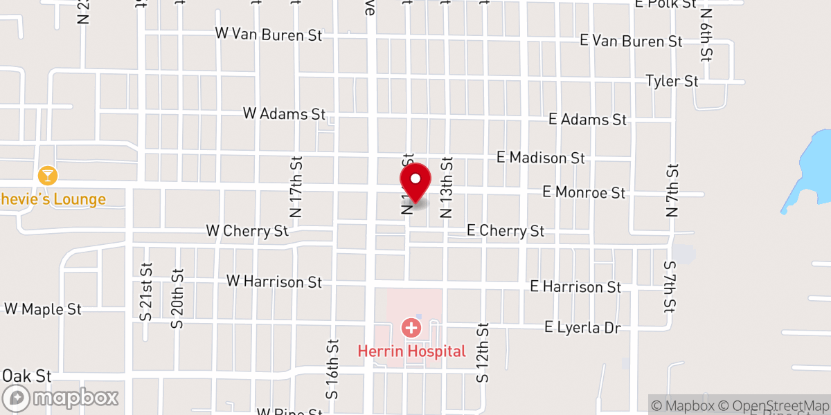 Map showing location of Herrin House of Hope