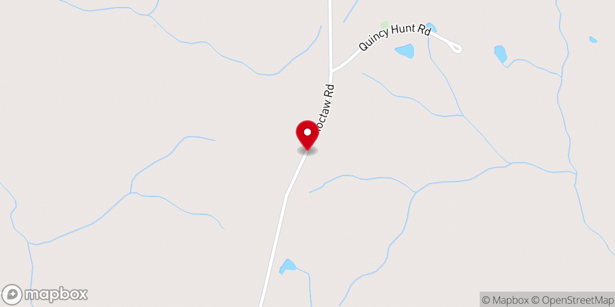 Map showing location of Liberty Baptist Church
