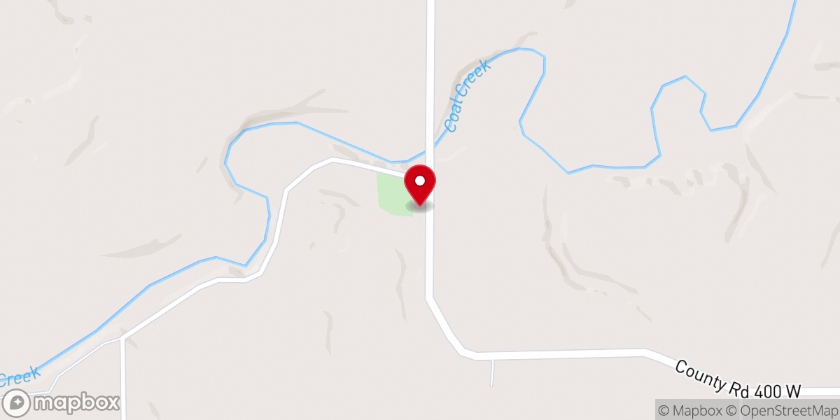 Map showing location of Coopers Chapel Baptist Church