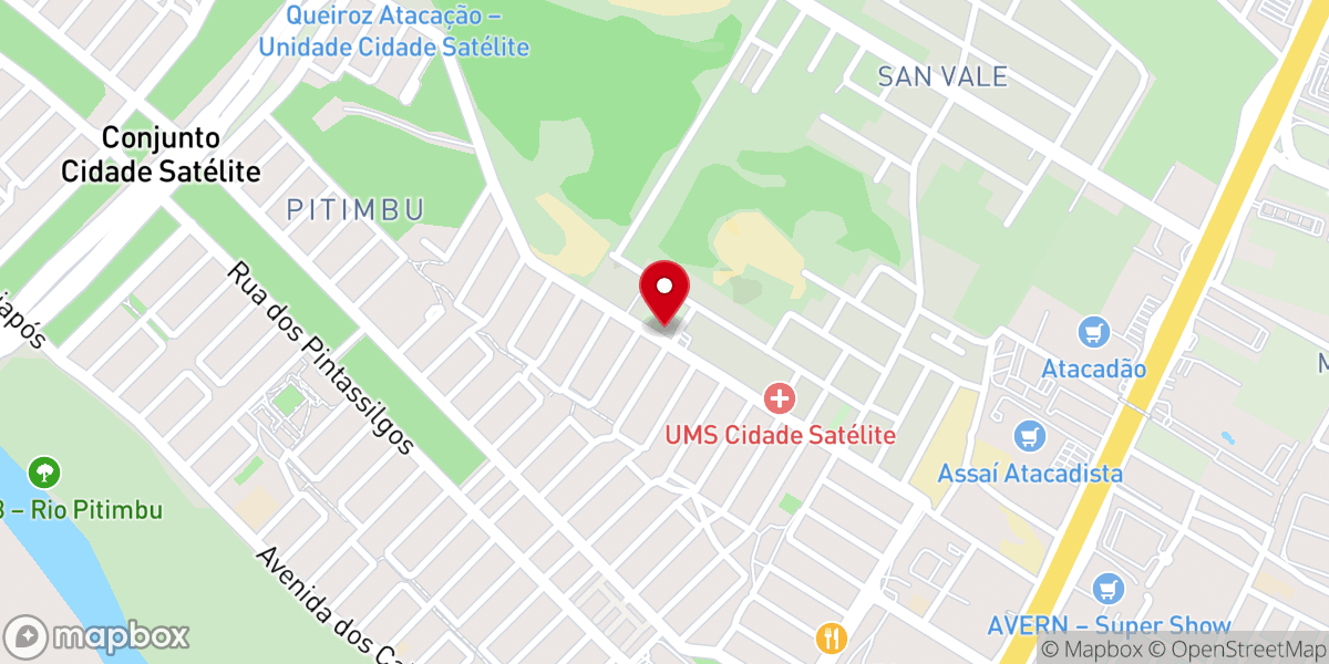 Map showing location of Igreja Luterana IELB