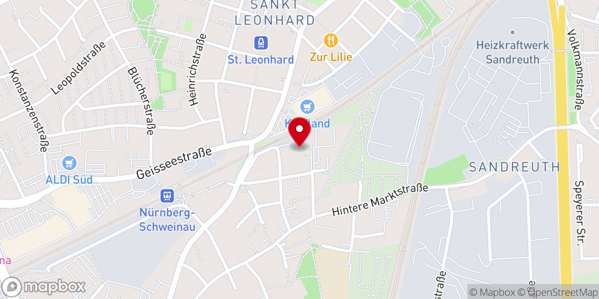 Map showing location of Freie evangelische Gemeinde Nürnberg