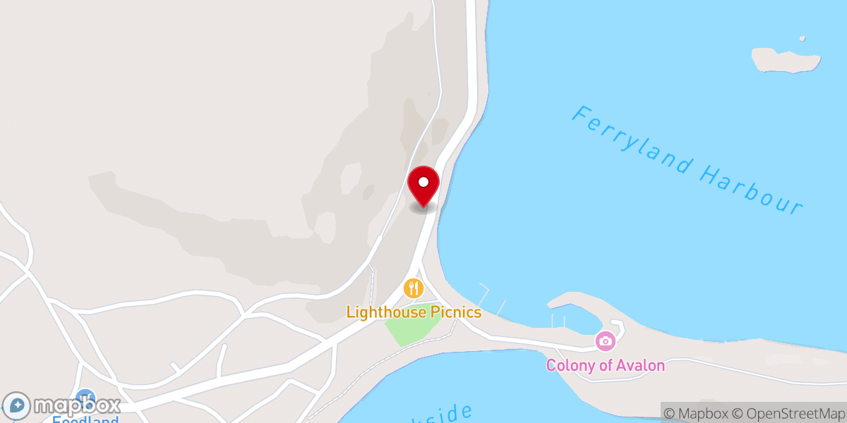Map showing location of Holy Trinity Catholic Church