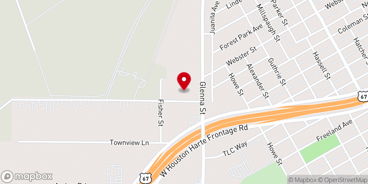 Map showing location of Beacon Missionary Baptist Church