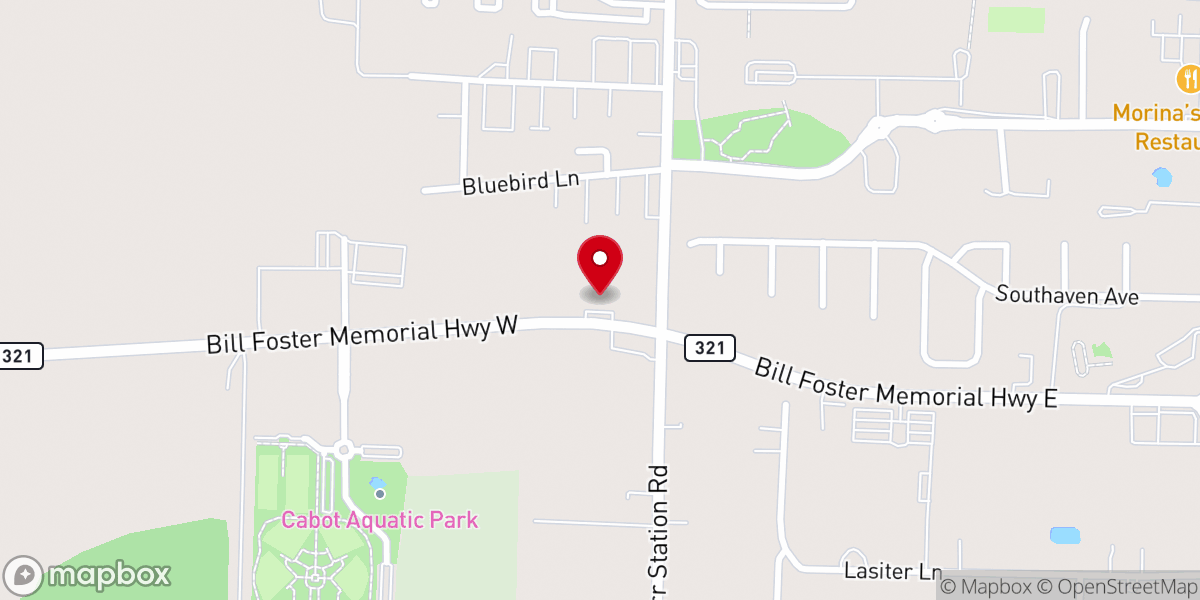 Map showing location of Cabot Apostolic Church