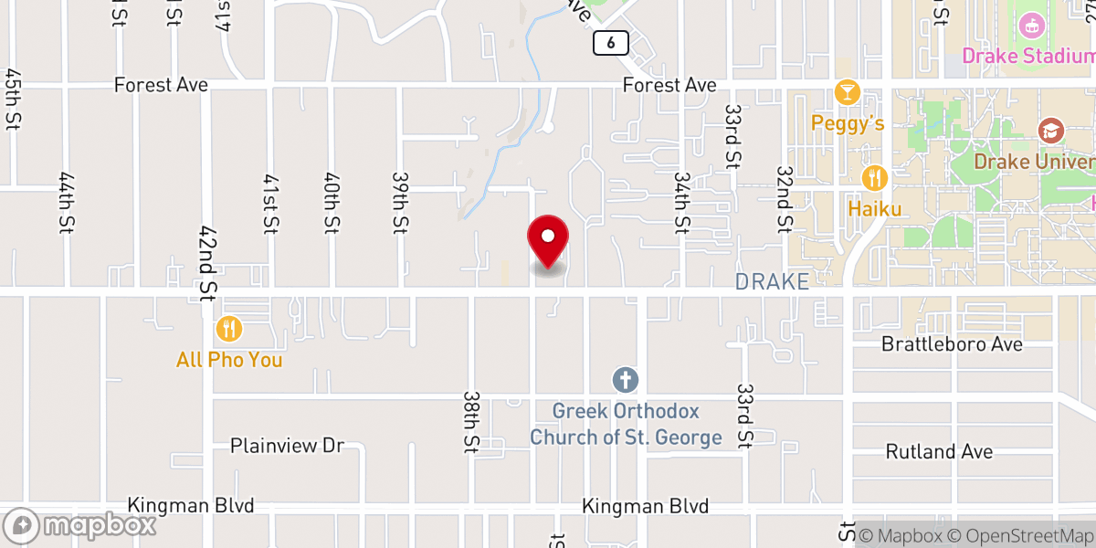 Map showing location of Redeemer Lutheran Church