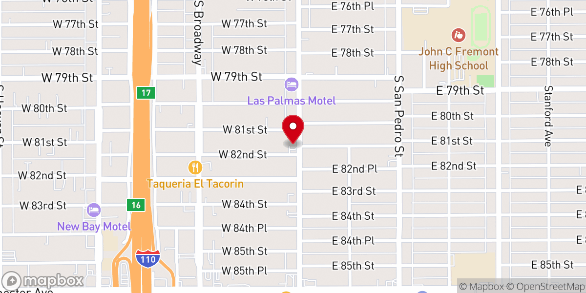 Map showing location of First Holy Mt Zion Baptist Church