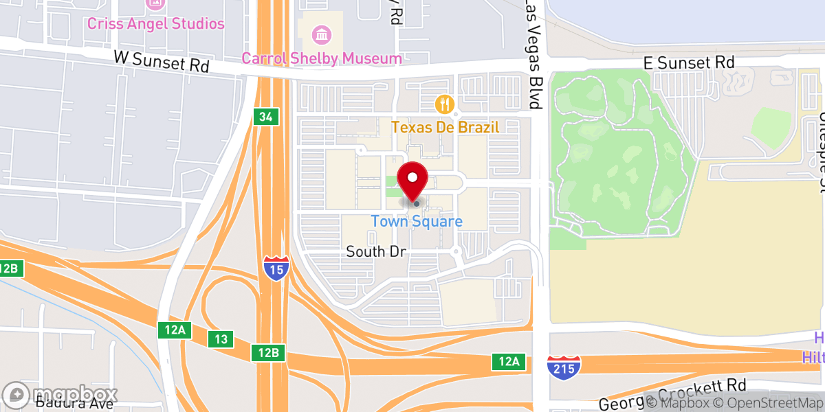 Map showing location of Las Vegas Luv Bug Weddings