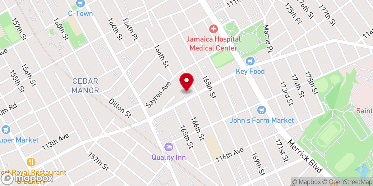 Map showing location of Allen Community Senior Citizens Center