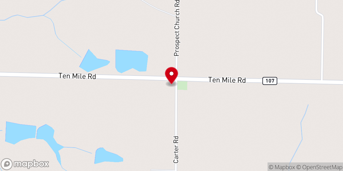Map showing location of Friendship Church