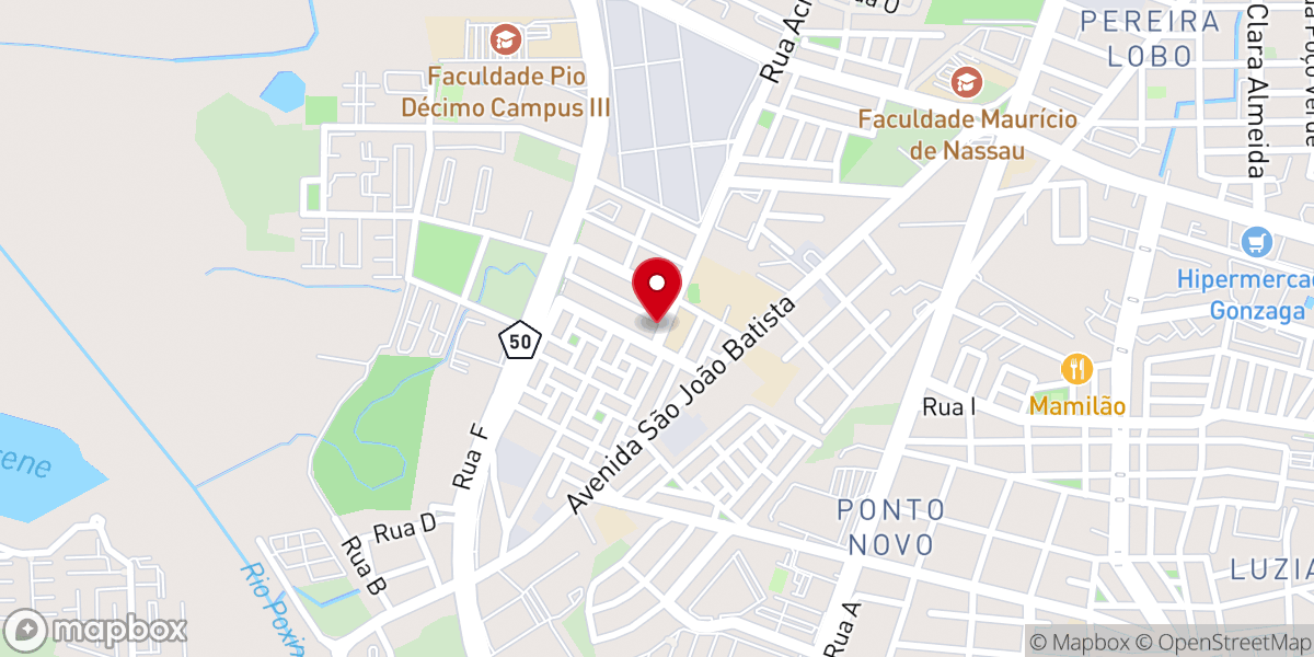 Map showing location of Igreja Batista Castelo Forte de Aracaju