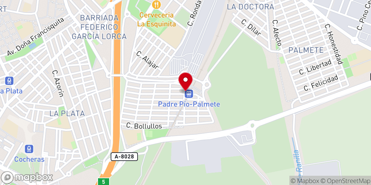 Map showing location of Capilla de la Hermandad de la Divina Pastora de PADRE PIO