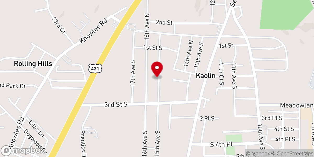 Map showing location of Pleasant Hill Baptist Missionary