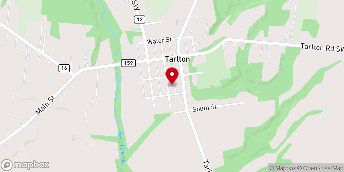 Map showing location of Tarlton United Methodist