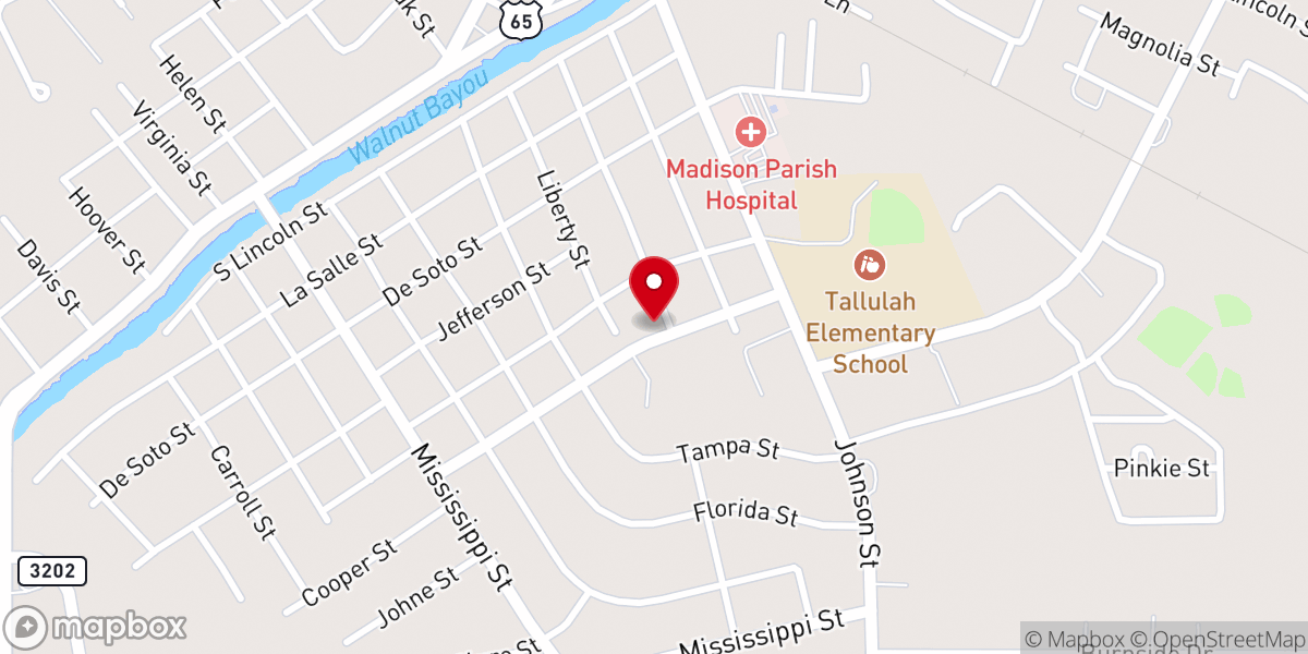 Map showing location of Presbyterian Church