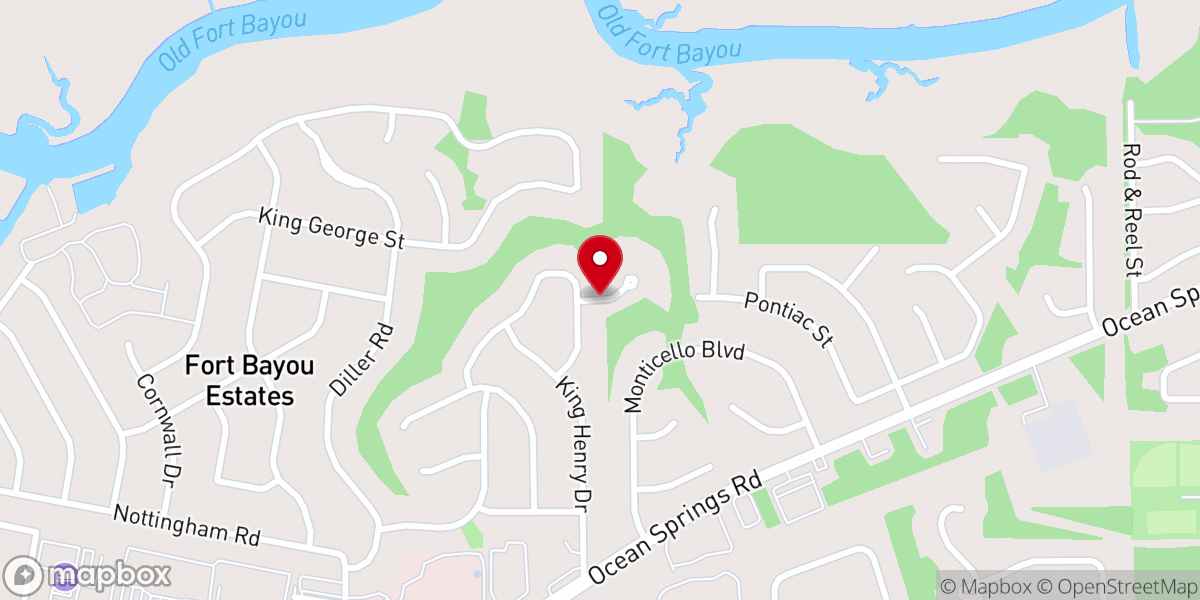 Map showing location of Vancleave United Methodist Church