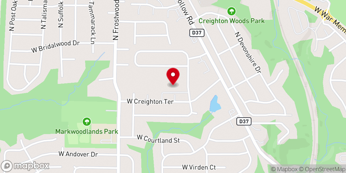 Map showing location of El Vista Baptist Church
