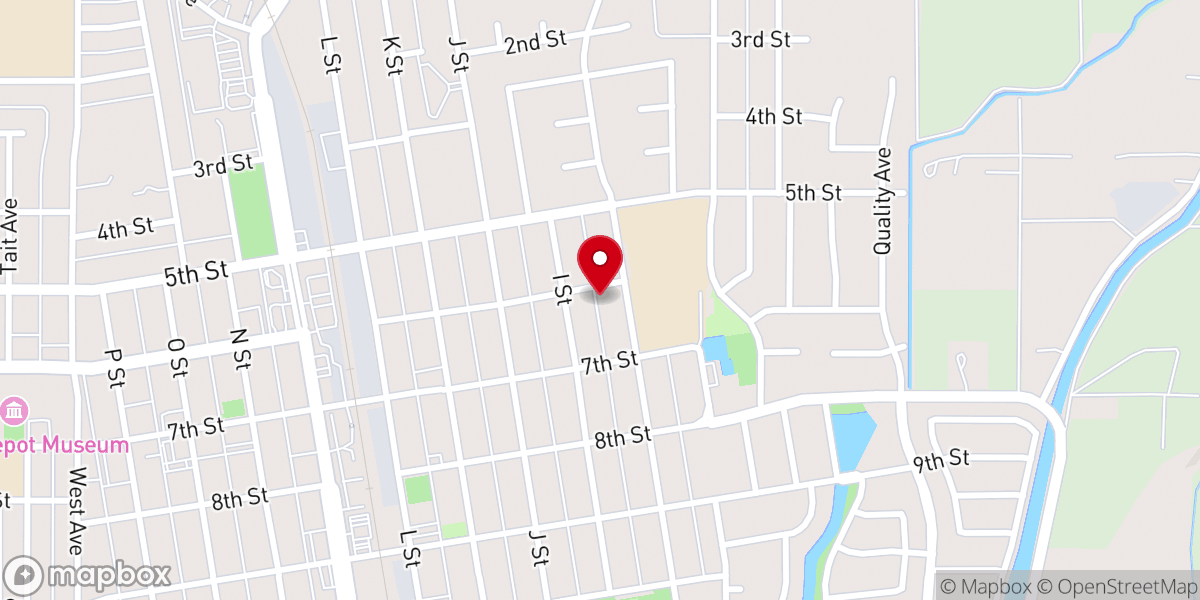 Map showing location of Iglesia Del Nazareno Sanger