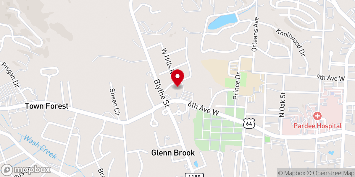 Map showing location of Grace Lutheran Church