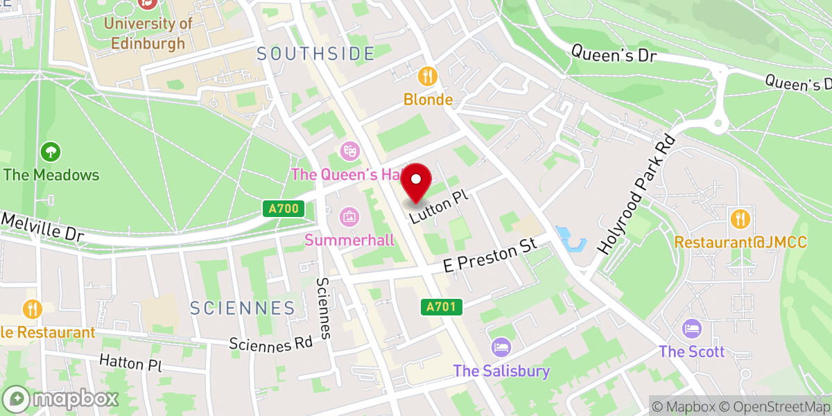 Map showing location of Lutton Place