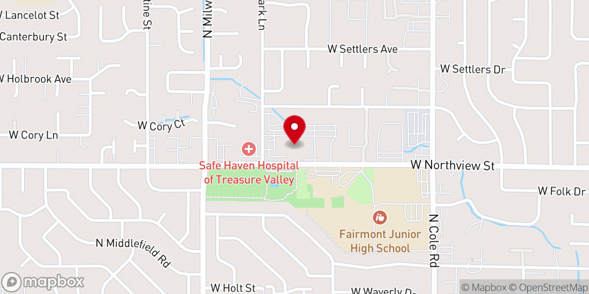 Map showing location of Saint Mark Catholic Church