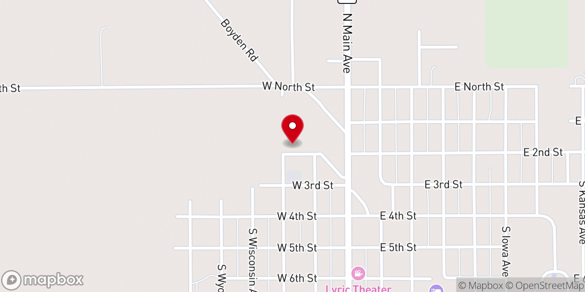 Map showing location of Abundant Rock Church