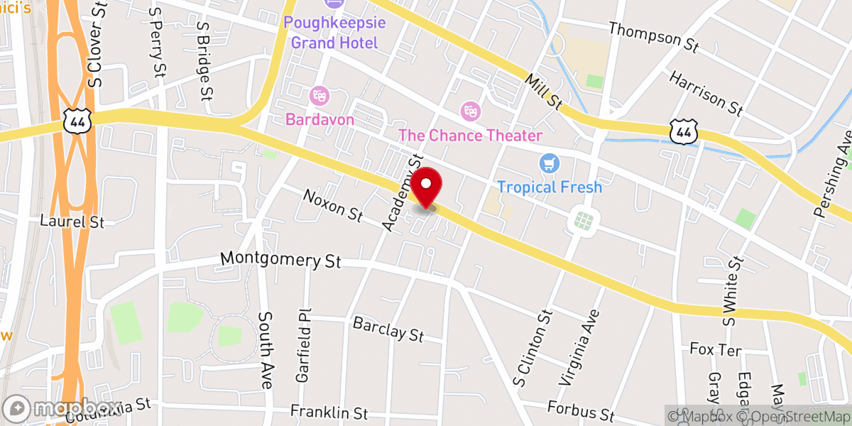 Map showing location of Catholic Charities
