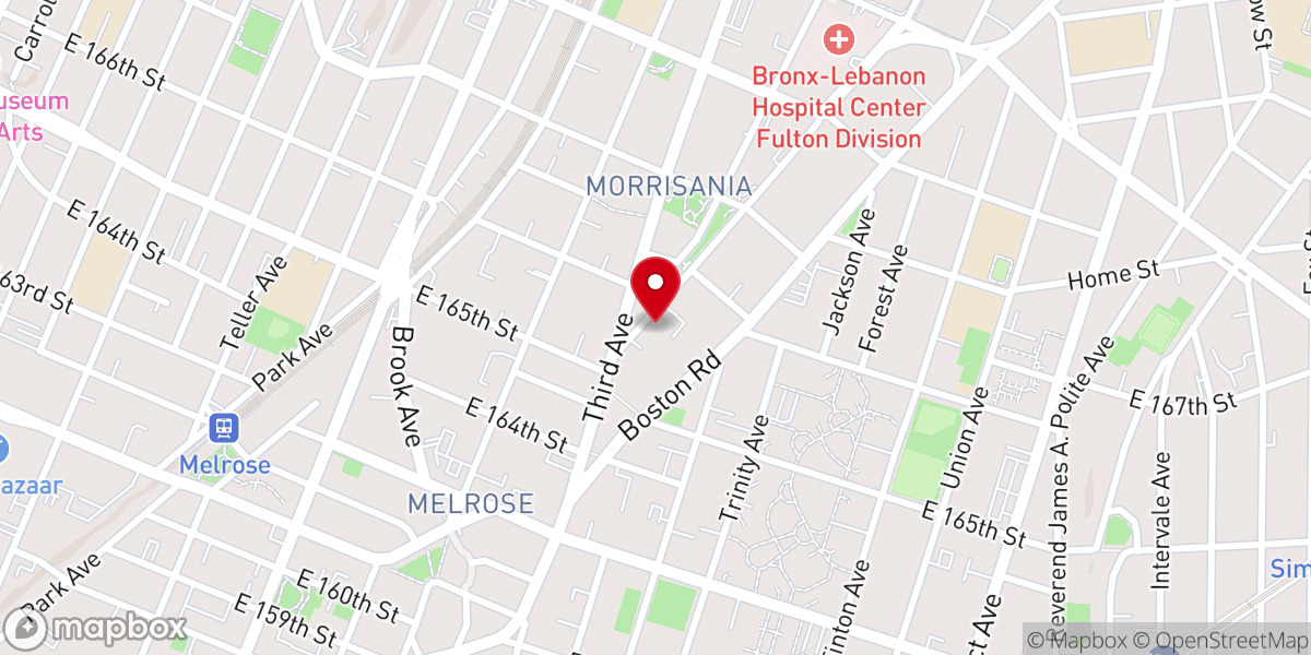 Map showing location of Upper Room Assemblies of God