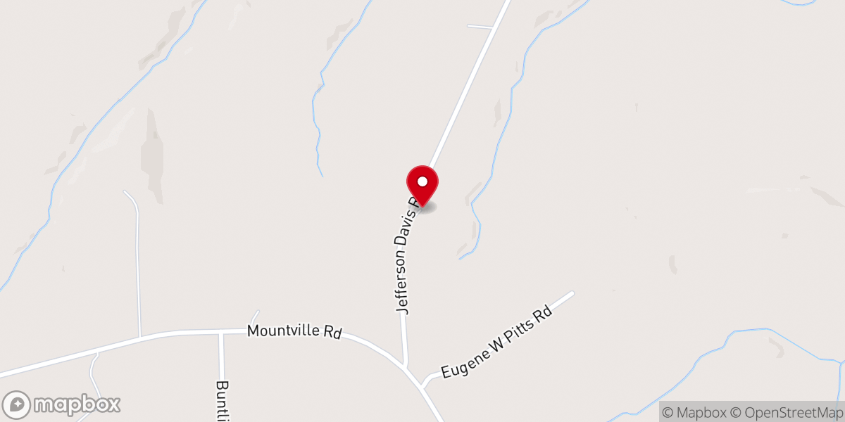 Map showing location of Piedmont Presbyterian Church