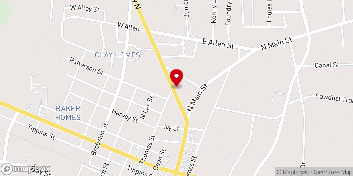 Map showing location of Upper Room Temple Church of Christ Holiness Unto the Lord Inc