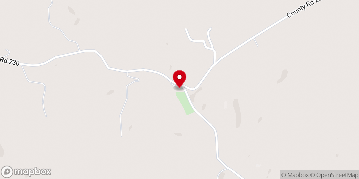 Map showing location of Mount Liberty Church