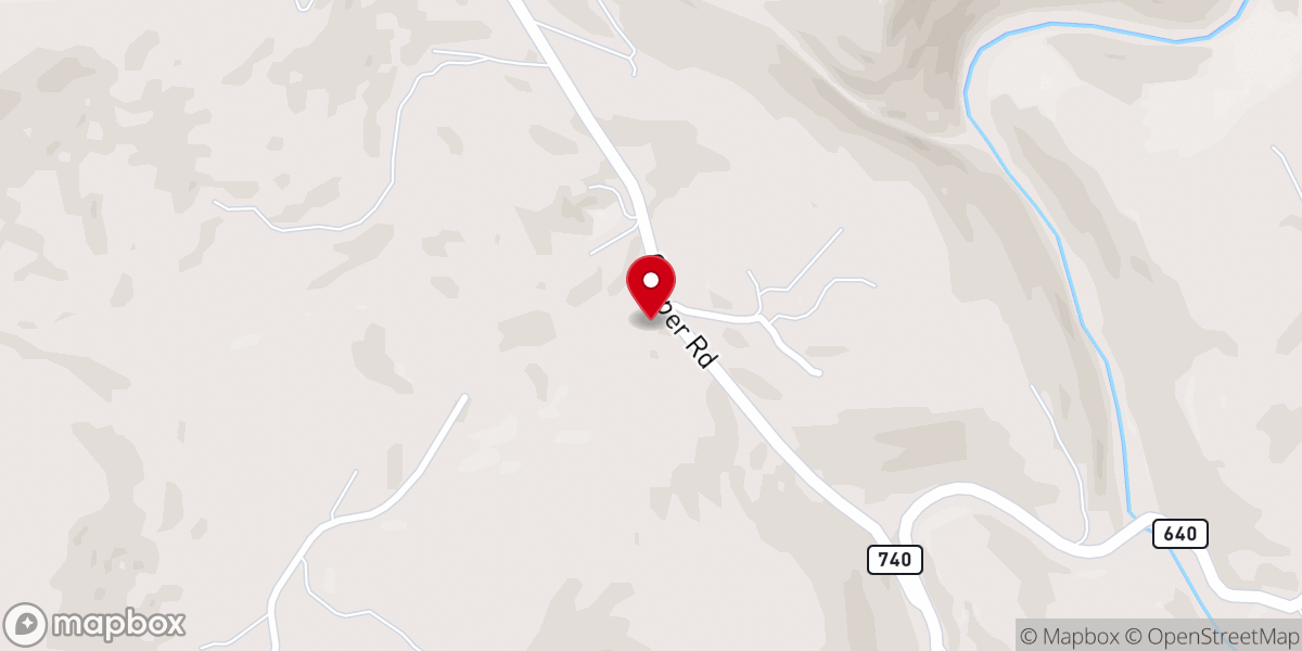 Map showing location of Copper Ridge Baptist Church