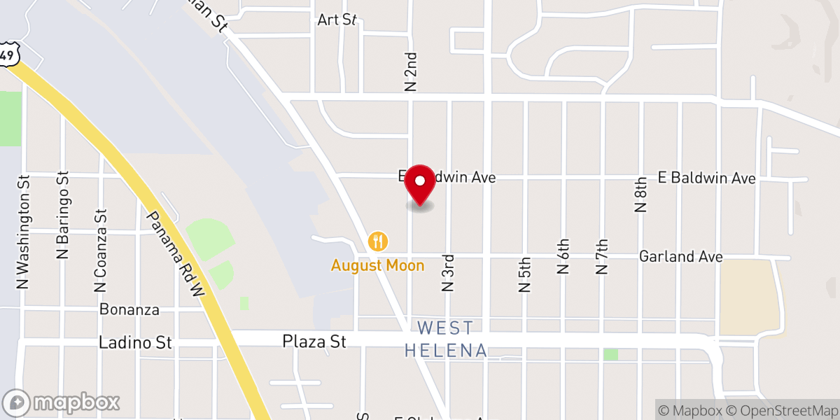 Map showing location of Church of God