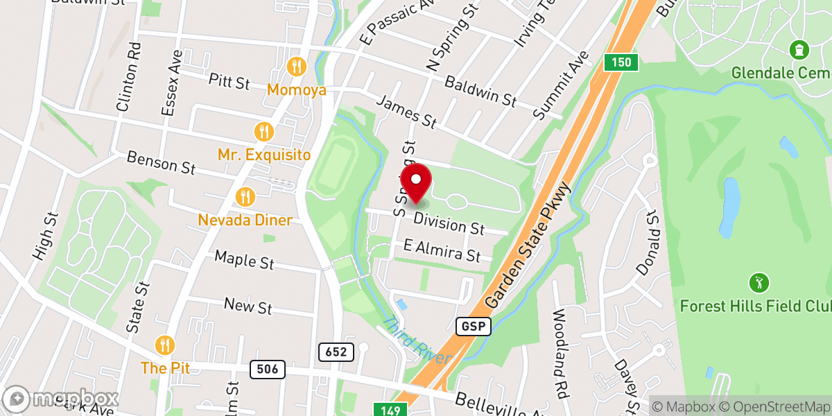 Map showing location of Living Word Family Baptist Church