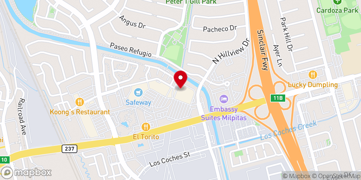 Map showing location of Christian Worship CTR of San Jose